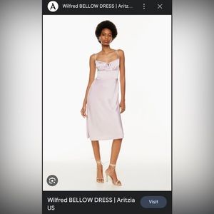 Aritzia Wilfred Bellow Dress - Lilac Midi Dress size small 4 NWT